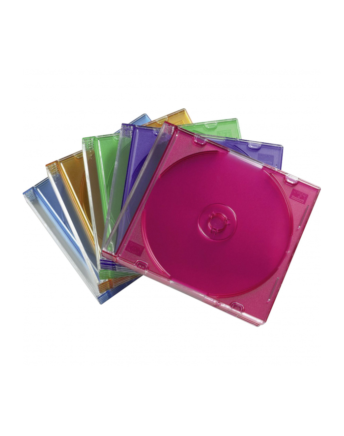 Hama CD Slim Box Pack of 25, Coloured (00051166) główny