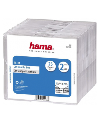 Hama CD Slim Box Double, 25 Pcs. (00051168)