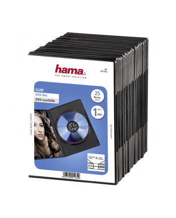 Hama DVD Slim Box 25, Black (00051182) nr 1