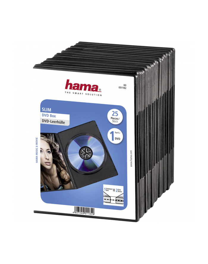 Hama DVD Slim Box 25, Black (00051182) główny
