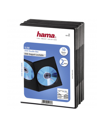 Hama DVD Slim Double-Box 10, Black (00051184)