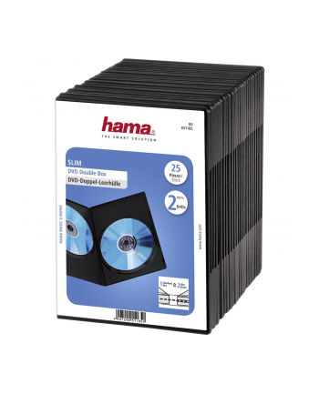 Hama DVD Slim Double-Box 25, Black (00051185)