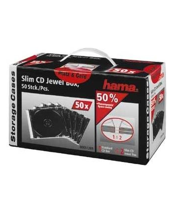 Hama CD Slim Jewel Case, pack of 50 Pcs (51269)