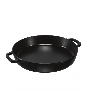 Amazon Staub 40511 – 073 – 0 patelnia z dwoma uchwytami, żeliwo, czarny, 34 cm