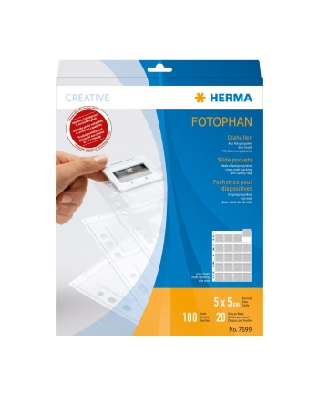 Herma Etykiety filmowe do małego formatu slajdów 5x5cm jasne/matowe 100szt. 7699