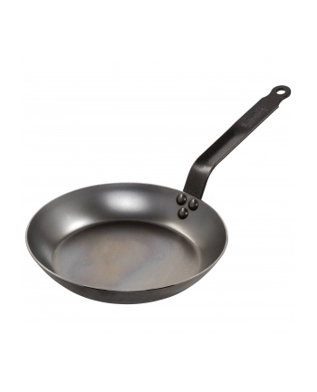Amazon De Buyer Lyonnaise okrągła patelnia z masywnej stali, 24 cm