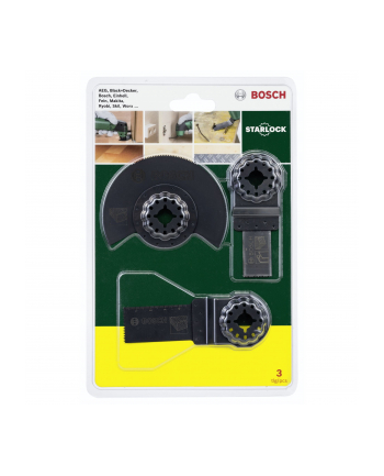 Bosch 3-częściowy Zestaw startowy do drewna do narzędzi wielofunkcyjnych 2607017323