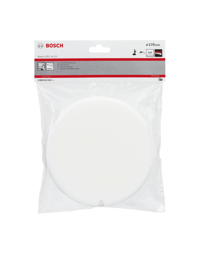 Bosch Pokrywa piankowa, miękka (biała), a 170 mm a 170 mm 2608612024 główny