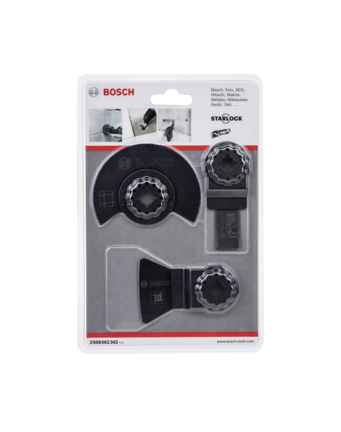 Bosch 3-częściowy zestaw do płytek AIZ 20 AB (1x) ATZ 52 SC (1x) ACZ 85 LMT (1x) 2608662342 główny