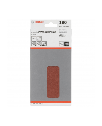 Bosch Papier ścierny RED WOOD gr. 180 93X185mm 2608605308