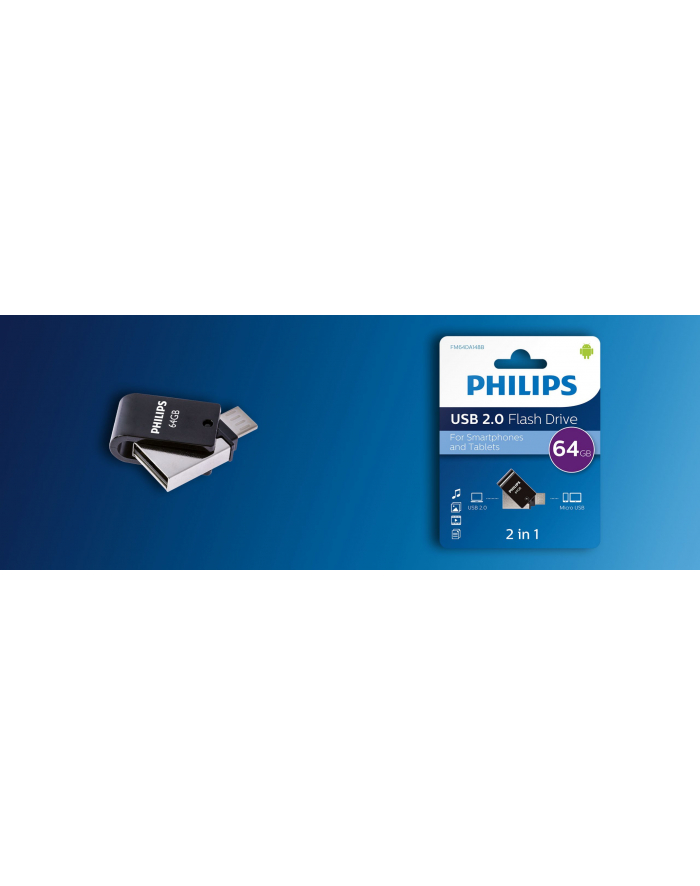 Philips Flash Drive 64Gb czarny (Fm64Da148B00) główny