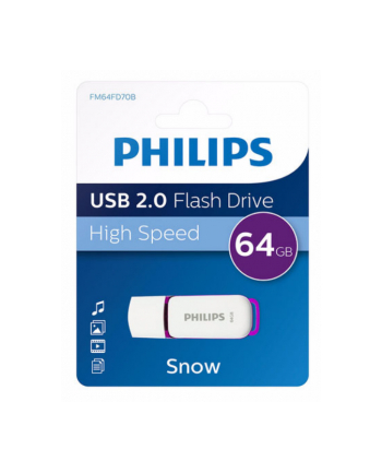 Philips Pendrive Usb 2.0 64GB - Snow Edition (fiol