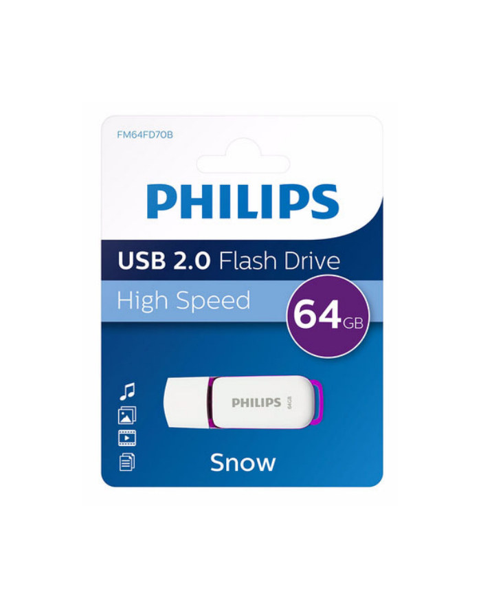 Philips Pendrive Usb 2.0 64GB - Snow Edition (fiol główny