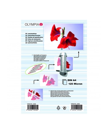 Olympia Laminating pouches DIN A4 125 micron 25ark.