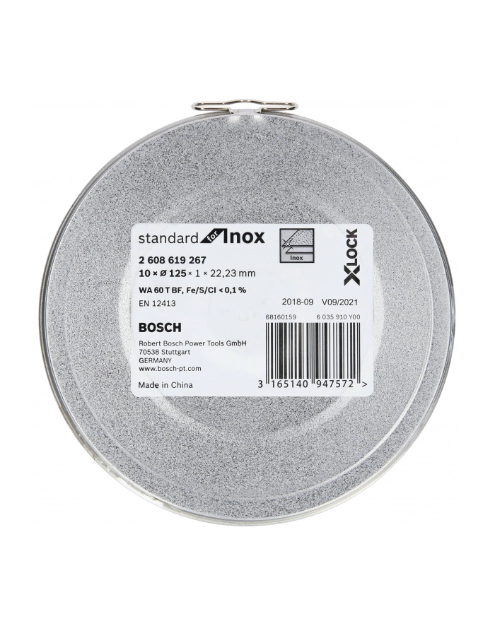 Bosch tarcze tnące Standard for Inox z mocowaniem X-Lock 2608619267 główny