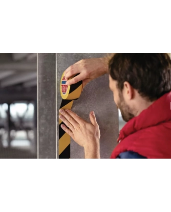 Tesa Taśma ostrzegawcza PREMIUM 66m x 50mm czarno-żółta