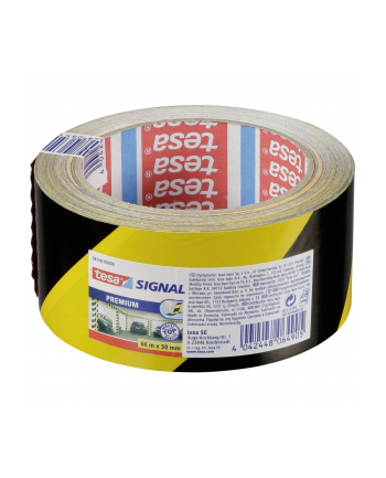 Tesa Taśma ostrzegawcza PREMIUM 66m x 50mm czarno-żółta
