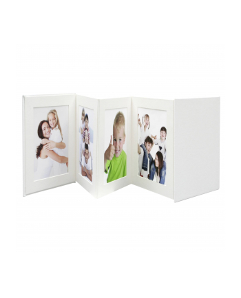 Deknudt Ramka Leporello biały 8x10x15 skóra 8 zdjęć (A66DC1 10X15)