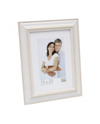 Deknudt Ramka S221H1 15x21 drewno biały z beżem