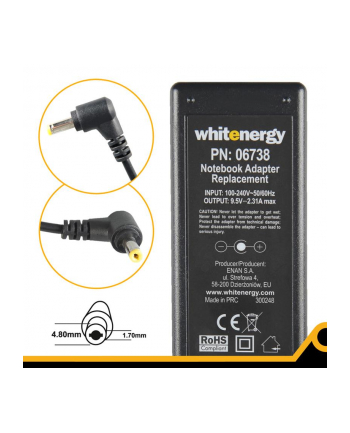 Whitenergy zasilacz 9.5V/2.31A 22W wtyczka 4.8x1.7 mm Asus EEE PC 701