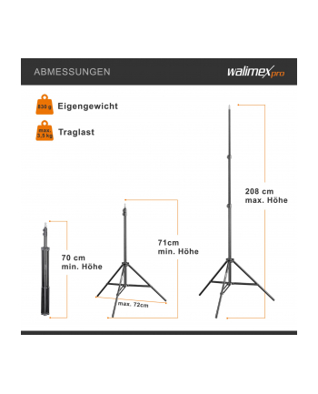 Walimex Statyw WT-803 Lamp Tripod, 200cm (12525) nr 2