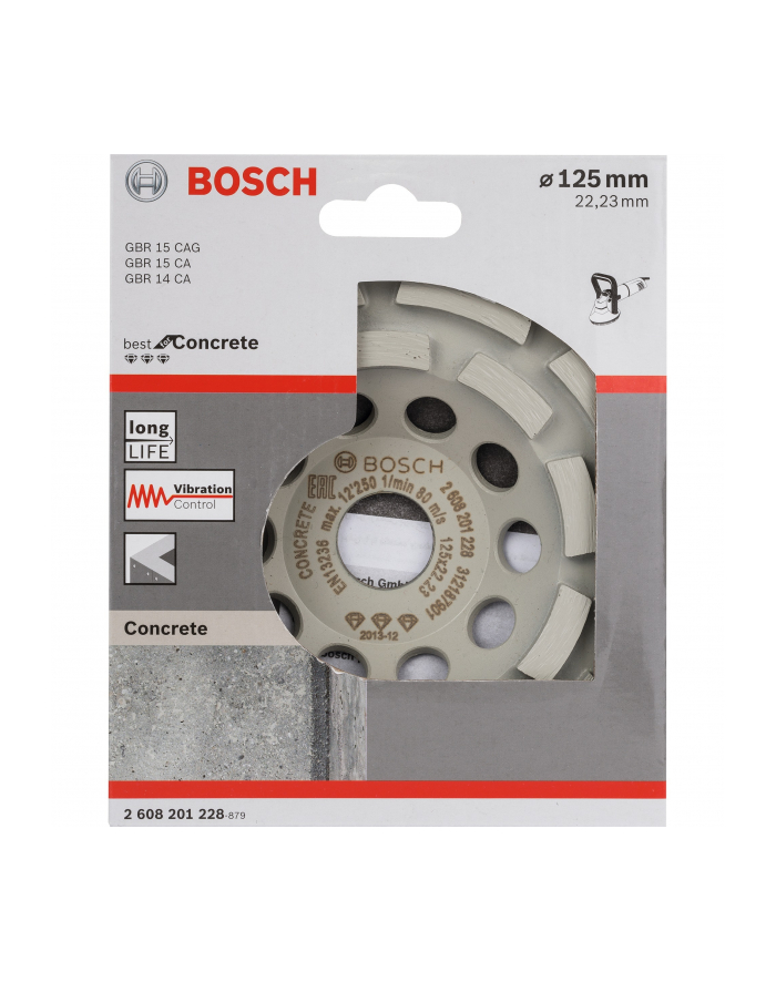 Bosch Diamentowa tarcza garnkowa do betonu 125mm 2608201228 główny