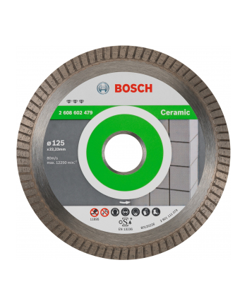 Bosch Diamentowa tarcza tnąca Best for Ceramic Extraclean Turbo 125mm 2608602479