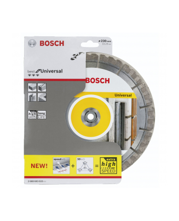 Bosch Diamentowa tarcza tnąca D230X22,23mm Best for Universal 2608603633