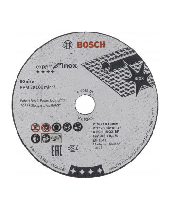 Bosch Tarcza tnąca Expert for Inox A60RINOXBF 76mm 1mm 10mm 2608601520