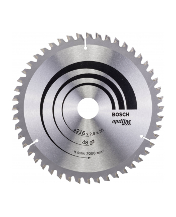 Piła tarczowa Bosch Optiline Wood 216x2.8x30mm z48 Wz-N