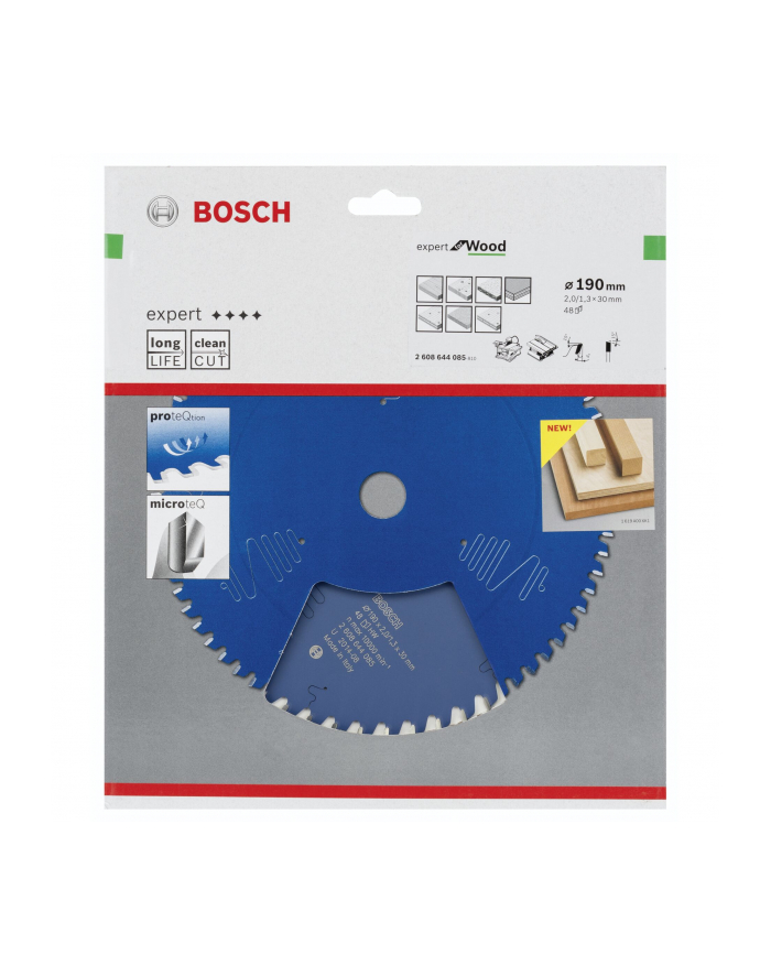 Bosch Tarcza pilarska Expert for Wood 190x30x2,0mm 48 2608644085 główny