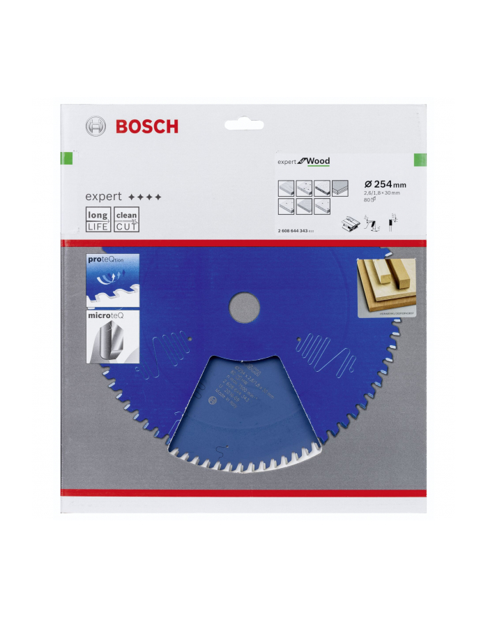 Bosch Tarcza pilarska Expert for Wood 254x30x2,6/1,8 z80 2608644343 główny