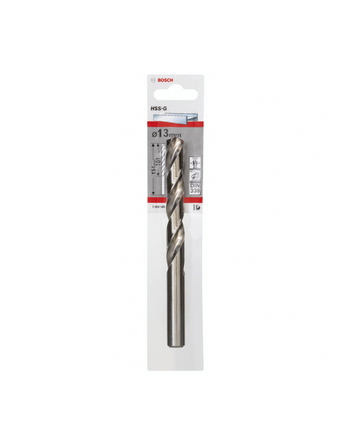 Bosch Wiertło do metalu HSS-G Standard DIN 338 13x101x151mm 2608585942 główny