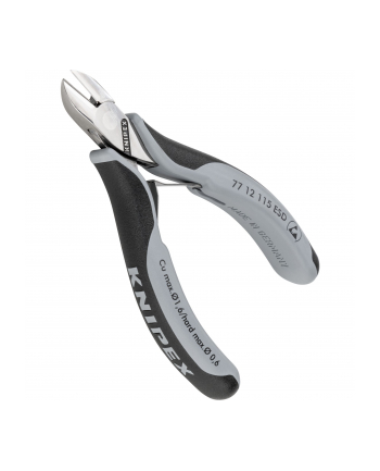 Knipex Szczypce precyzyjne boczne tnące 115mm ESD 77 12 115 nr 1