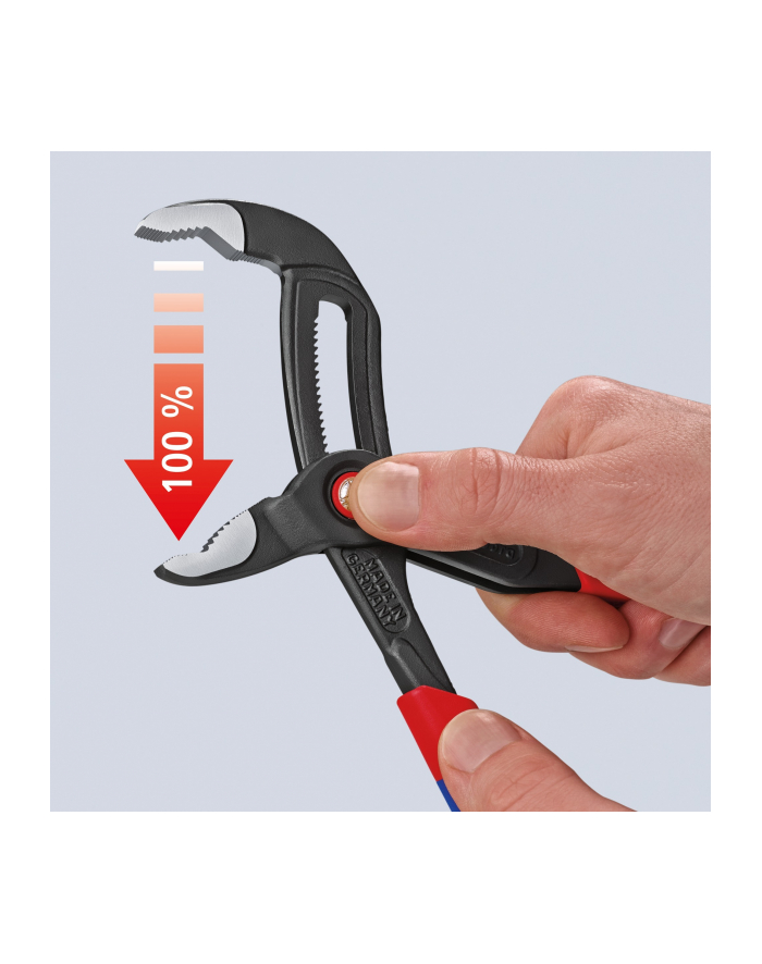 Knipex Szczypce nastawne ''Cobra'' do rur, zamykanie rękojeścią, dwukomponentowe 87 22 250 główny