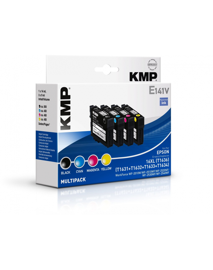 KMP E141V - Kartridż z tuszem Kolor (cyjan, magenta, żółty, czarny) (16210050) główny