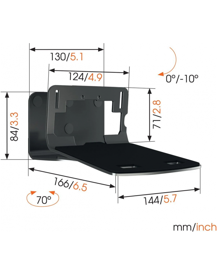 Vogels Sound 3205 Bracket 5/7 Czarny główny