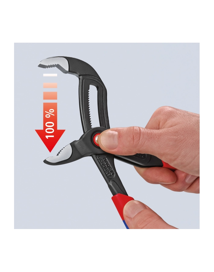 Knipex Szczypce nastawne ''Cobra'' do rur, zamykanie rękojeścią, dwukomponentowe 87 22 250 główny