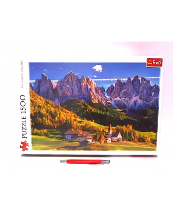 Puzzle 1500el Dolina Val di Funes, Dolomity, Włochy 26163 Trefl nr 1