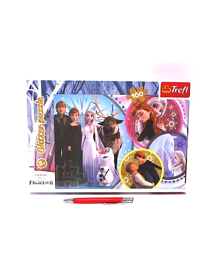 Puzzle 100el brokatowe W blasku miłości. Frozen 2 14817 Trefl główny