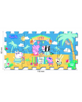 Układanka puzzlopianka Świnka Peppa Summer - Lato na plaży 61363 Trefl