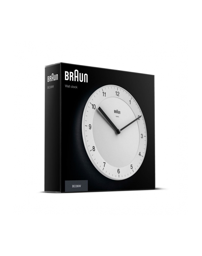 Braun Bc 06 W Zegar Ścienny Kwarcowy Okrągły Biały główny