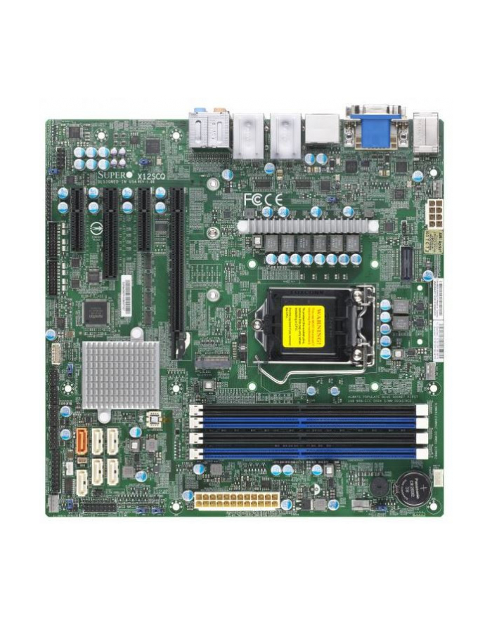 super micro computer SUPERMICRO Motherboard X12SCQ Comet Lake-S Q470 LGA1200 DDR4 Micro ATX główny