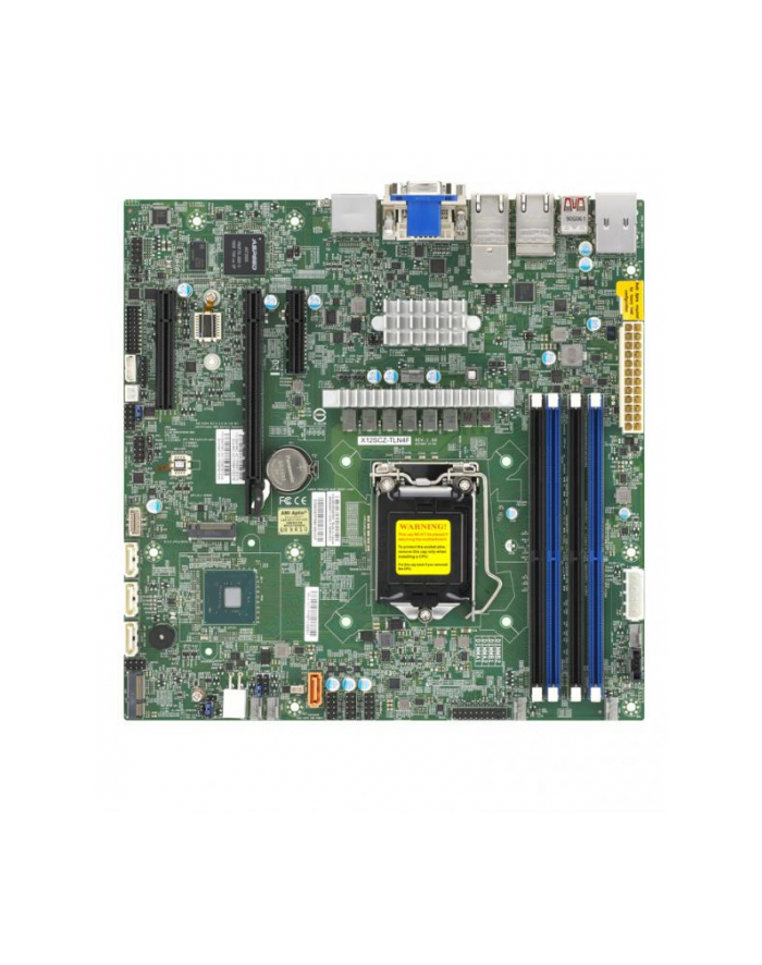 super micro computer SUPERMICRO Motherboard X12SCZ-TLN4F Comet Lake PCH W480 LGA1200 1x PCIE Micro ATX główny