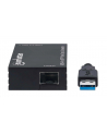 MANHATTAN USB-A to SFP Fiber Optic Converter USB 3.2 Gen 1 1000 Mbps Ethernet Optical Network Connection Open SFP Slot Black - nr 13