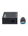 MANHATTAN USB-A to SFP Fiber Optic Converter USB 3.2 Gen 1 1000 Mbps Ethernet Optical Network Connection Open SFP Slot Black - nr 18