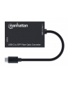 MANHATTAN USB-C to SFP Fiber Optic Converter USB 3.2 Gen 1 1000 Mbps Ethernet Optical Network Connection Open SFP Slot Black - nr 19