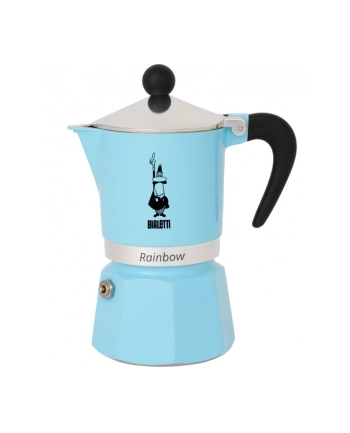 BIALETTI RAINBOW Kawiarka 3 filiżanki 3 TZ jasnoniebieska