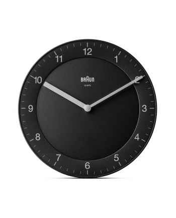 Braun BC 06 B zegar ścienny, analogowy, kwarowy, czarny (67076)
