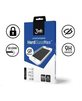 3MK GLASS MAX PRIVACY IPHONE 11 PRO CZARNY/BLACK  FULLSCREEN GLASS PRIVACY